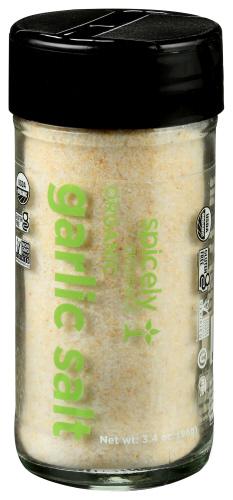 Spicely Organics Spice Garlic Salt Jar - 3.4 Oz (3 Units)