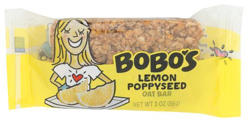 Bobos Oat Bars Bar Oat Lmn Poppyseed - 3 Oz (12 Units)