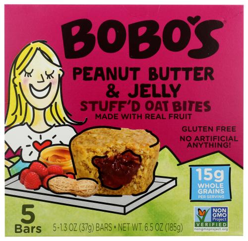 Bobos Oat Bars Bites Stuffd Pb & J 5Ct - 6.5 Oz (6 Units)