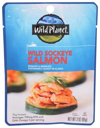 Wild Planet Pouch Salmon Sockeye Wld - 3 Oz (12 Units)