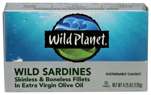 Wild Planet Sardines Bnls Skls Evoo - 4.25 Oz (12 Units)