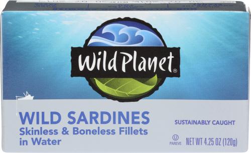 Wild Planet Sardines Bnls Skls Water - 4.25 Oz (12 Units)