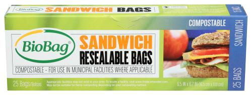Biobag Bag Sdwch Comp Rsbl - 25 Bg (12 Units)