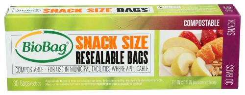 Biobag Bag Snack Resealable - 30 Bg (12 Units)