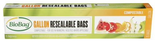 Biobag Bag Resealable Gallon - 15 Bg (12 Units)