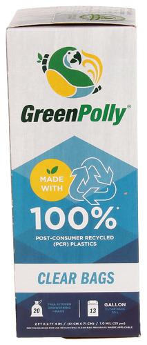 Greenpolly Bag Trash Rcycl Pcr 13Gl - 20 Bg (12 Units)