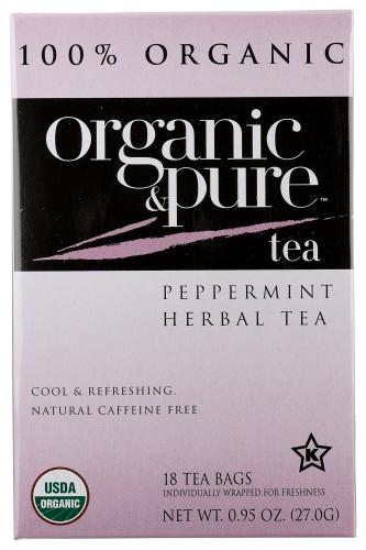 Organic & Pure Tea Herbl Pprmnt Organic - 18 Bg (6 Units)