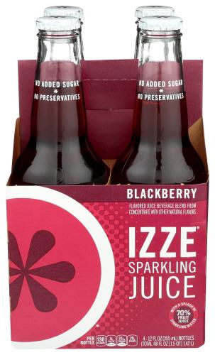 Izze Beverage Juice 4Pk Sprkl Blckbry - 48 Fo (6 Units)