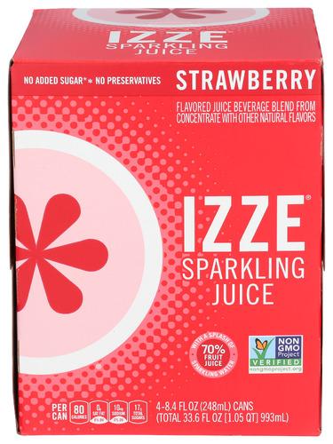 Izze Beverage Juice Sprkl Strwbrry 4Pk - 33.6 Fo (6 Units)