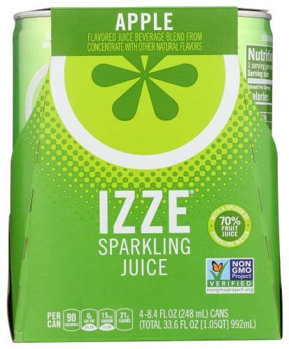 Izze Beverage Juice 4Pk Sprkl Apple - 33.6 Fo (6 Units)