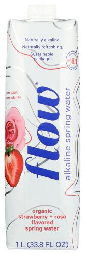 Flow Water Water Alkln Strawberry Rose - 33.8 Fo (12 Units)