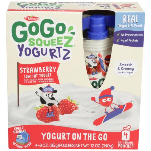 Gogo Squeez Yogurt Strawberry 4Pk - 12 Oz (12 Units)