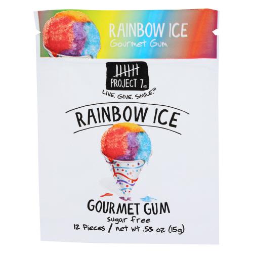 Project 7 Gum Rainbow Ice - 0.53 Oz (12 Units)
