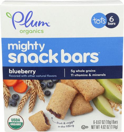 Plum Organics Bar Mghty Snk Blueberry - 4.02 Oz (8 Units)