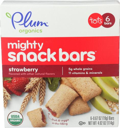 Plum Organics Bar Mghty Snk Strawberry - 4.02 Oz (8 Units)