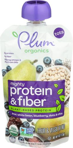 Plum Organics Baby Fd Pear Protein Fiber - 4 Oz (6 Units)