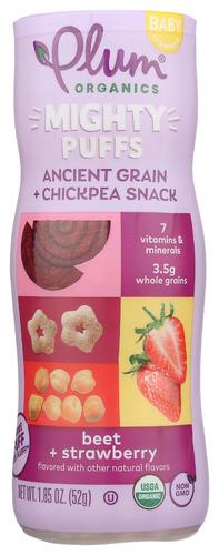 Plum Organics Puffs Ckpea Beet Strawberry - 1.85 Oz (6 Units)