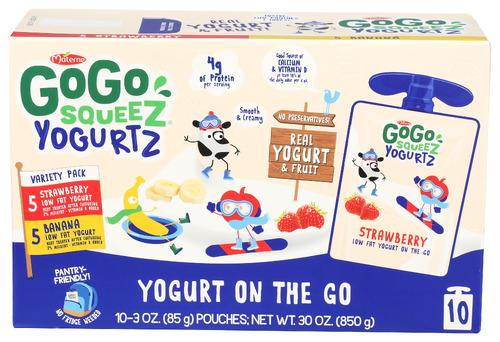Gogo Squeez Yogurt Strw Ban Vty 10Pk - 30 Oz (6 Units)
