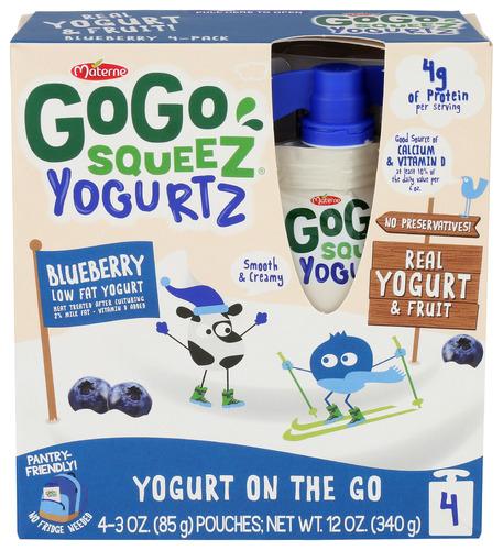 Gogo Squeez Yogurt Blubry 4Pk - 12 Oz (12 Units)