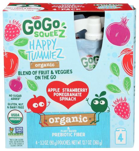 Gogo Squeez Happy Tummiez Stw 4Pk Prb - 12.7 Oz (6 Units)