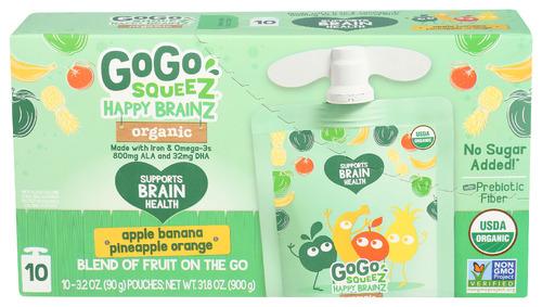 Gogo Squeez Applesauce H Brainz Organic - 31.8 Oz (6 Units)