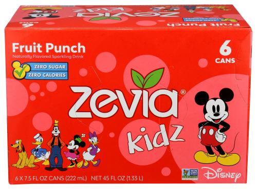 Zevia Soda Fruit Punch Kidz 6Pk - 45 Fo (4 Units)