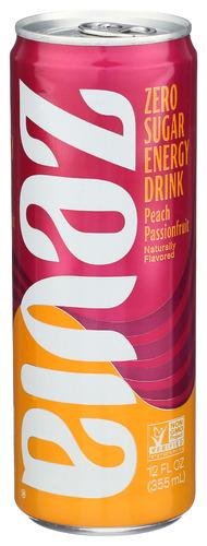Zevia Drink Enrgy Peach Passion Fruit - 12 Fo (12 Units)
