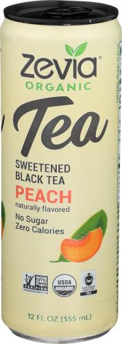 Zevia Tea Black Peach Organic - 12 Oz (12 Units)