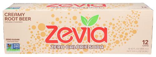 Zevia Soda Zero Creamy Root Beer 12Pk - 144 Fo (2 Units)