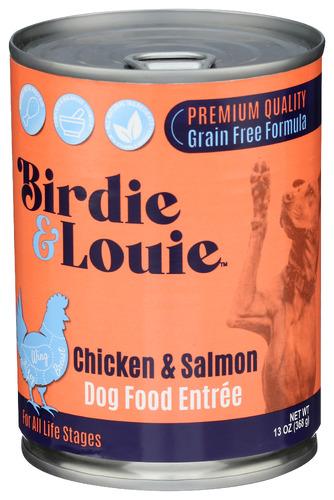 Birdie And Louie Food Wet Dog Chicken Salmon - 13 Oz (12 Units)