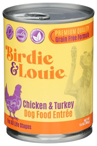 Birdie And Louie Food Wet Dog Chicken Trky - 13 Oz (12 Units)