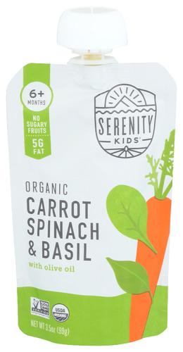 Serenity Kids Pouch Organic Carrots Spn - 3.5 Oz (6 Units)