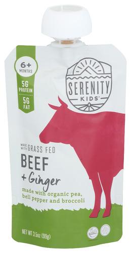 Serenity Kids Pouch Grss Fd Beef & Gngr - 3.5 Oz (6 Units)