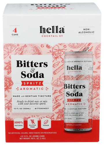 Hella Cocktail Bitters Sprtz Aromatc 4Pk - 48 Fo (6 Units)