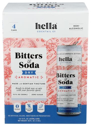 Hella Cocktail Bitters Dry Aromatic 4Pk - 48 Fo (6 Units)