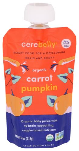 Cerebelly Puree Baby Carrot Pumpkin - 4 Oz (12 Units)