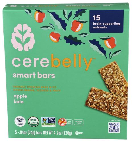 Cerebelly Bar Toddler Apple Kale - 4.2 Oz (6 Units)
