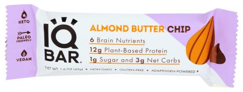 Iq Bar Bar Almond Butter Chip - 1.6 Oz (12 Units)