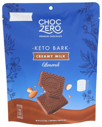 Choczero Bark Milk Chocolate Almond - 6 Oz (12 Units)