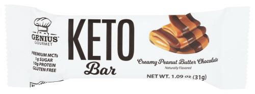Genius Gourmet Keto Bars Bar Pb Chocolate - 1.09 Oz (10 Units)