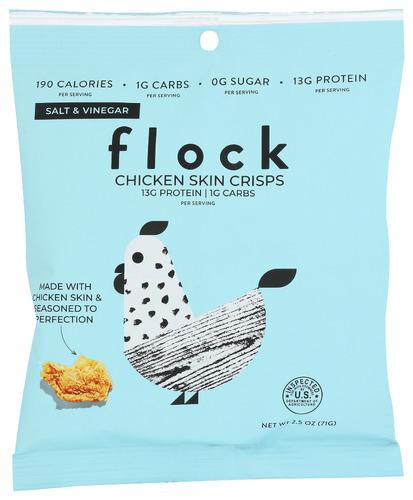 Flock Crisps Chickn Salt Vinega - 2.5 Oz (8 Units)