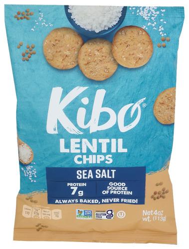 Kibo Lentil Chips Sea Salt - 4 Oz (6 Units)
