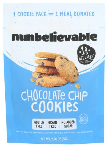 Nunbelievable Cookies Chocolate Chip - 2.26 Oz (6 Units)