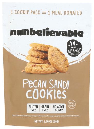 Nunbelievable Cookies Pecan Sandy - 2.26 Oz (6 Units)