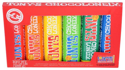 Tonys Chocolonely Chocolate Rainbow Tasting 6Pk - 10.16 Oz (8 Units)
