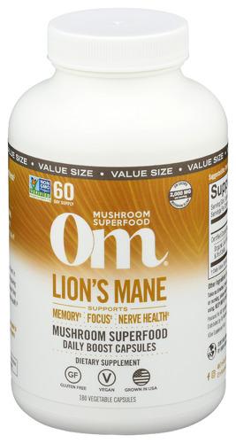 Om Mushrooms Lions Mane Cp - 180 Cp (1 Units)