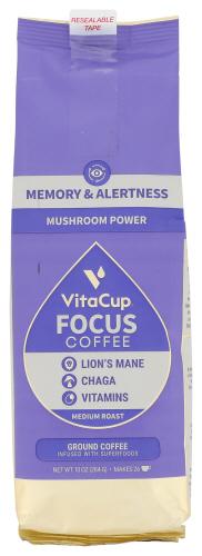 Vitacup Coffee Ground Focus Blend - 10 Oz (6 Units)