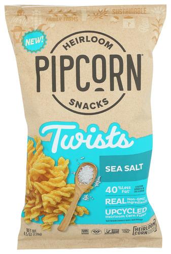 Pipcorn Twist Corn Sea Salt - 4.5 Oz (12 Units)