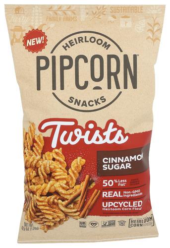 Pipcorn Twist Cinnamon Sugar - 4.5 Oz (12 Units)
