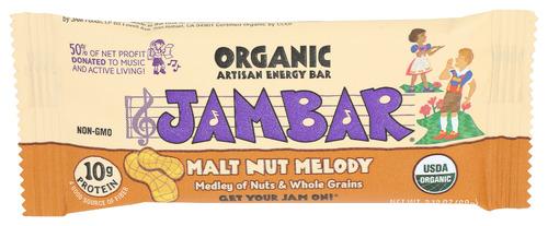 Jambar Bar Malt Nut Melody Organic - 2.12 Oz (12 Units)